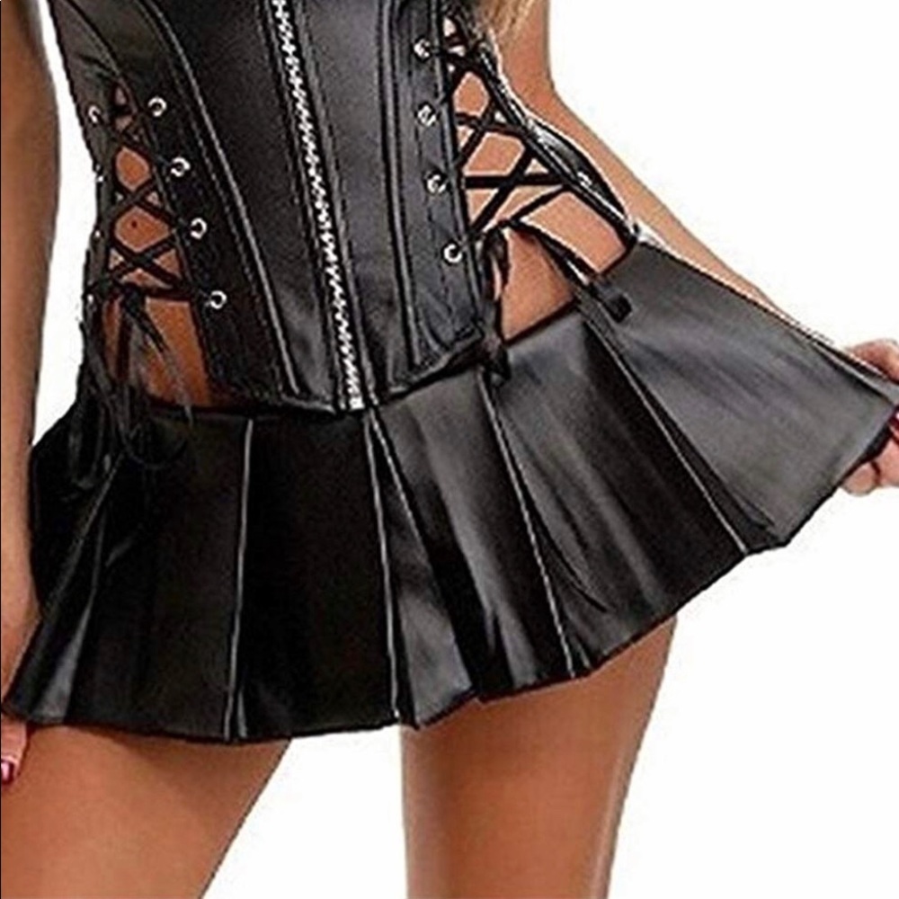 Lingerie Skirt (skirt only!) Faux Leather